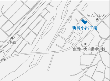 新潟工場の地図